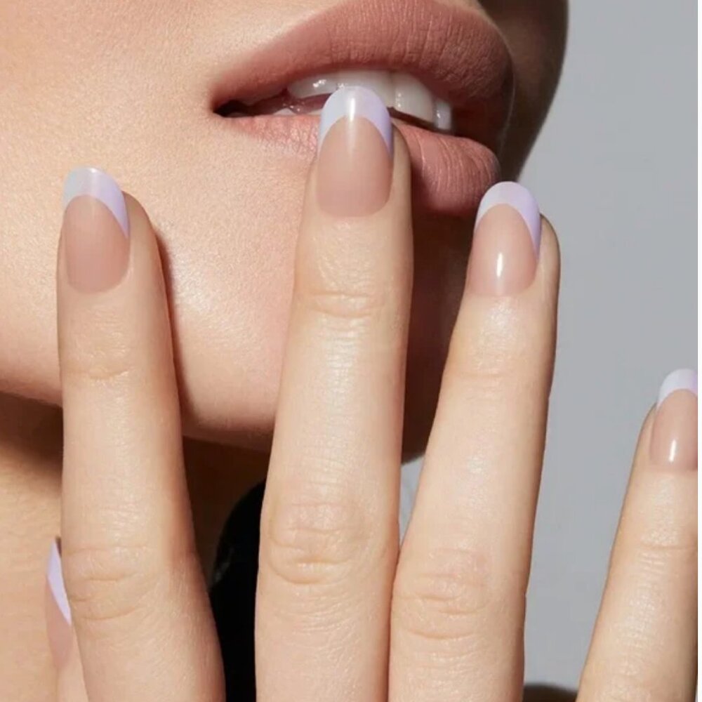 Static Nails BLENDED FRENCH SKY Round Press On Nails NEW NIB Bundl➡️Save